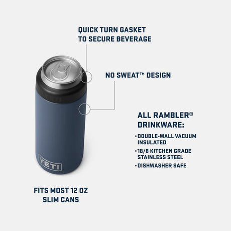 YETI Rambler Colster 250ml Slim Can Insulator - Features