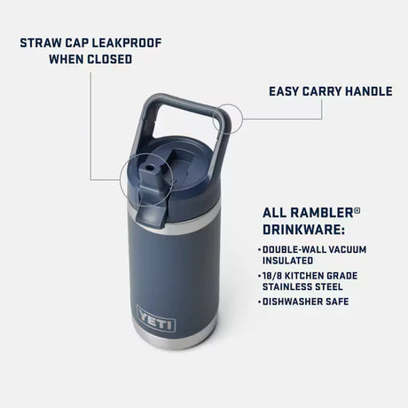 YETI Rambler JR 12 OZ (354ml) Kids Bottle With Straw Cap - Sea View
