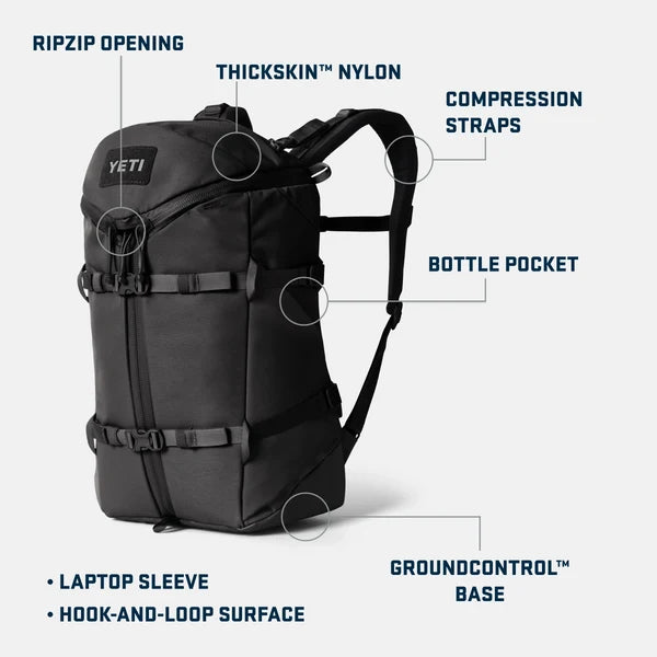 YETI Ranchero Backpack 22L - Stag Dark Red