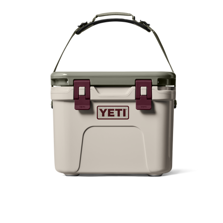 YETI Roadie 15 Cooler Box Cape Taupe and Pampa open