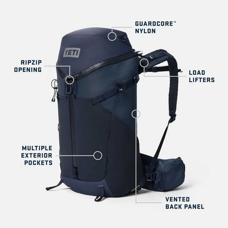 YETI Skala 40L Hiking Backpack - Mens - Navy