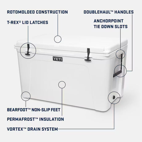 YETI Tundra 210 Heavy Duty Cooler Box - White