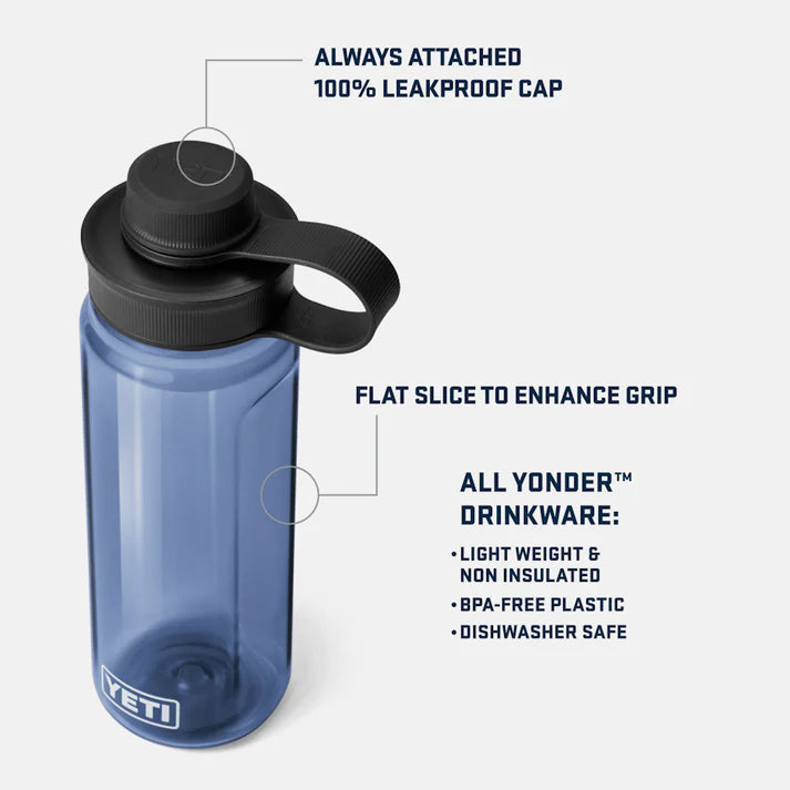 YETI Yonder 25 OZ (750ml) Water Bottle with Tether Cap - Clear
