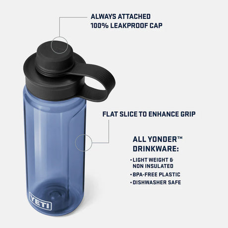 YETI Yonder 25 OZ (750ml) Water Bottle with Tether Cap - Clear