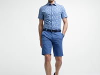 Load and play video in Gallery viewer, MEYER B-Palma Shorts - Men&#39;s Cotton Twill - Blue
