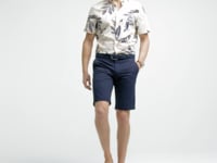 Load and play video in Gallery viewer, MEYER B-Palma Shorts - Men&#39;s Cotton Twill - Navy
