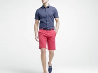Load and play video in Gallery viewer, MEYER B-Palma Shorts - Men&#39;s Cotton Twill - Red

