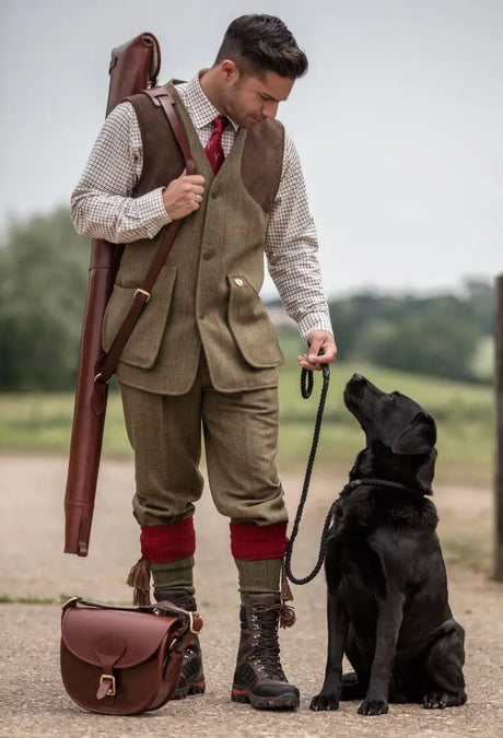 ALAN PAINE Combrook Mens Shooting Waistcoat - Sage Alan Paine