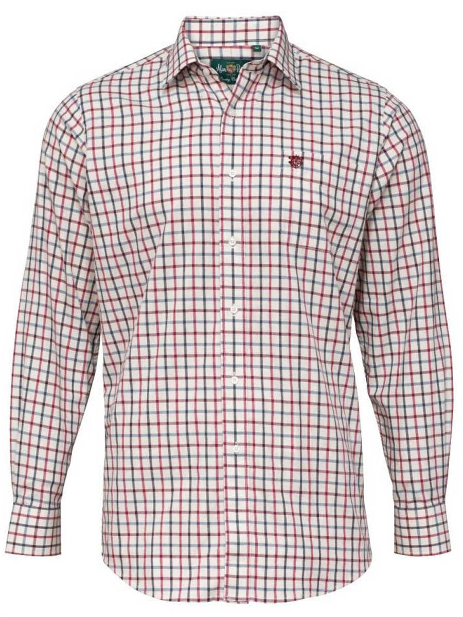 ALAN PAINE - Mens Ilkley Country Check Shirt - Country Red