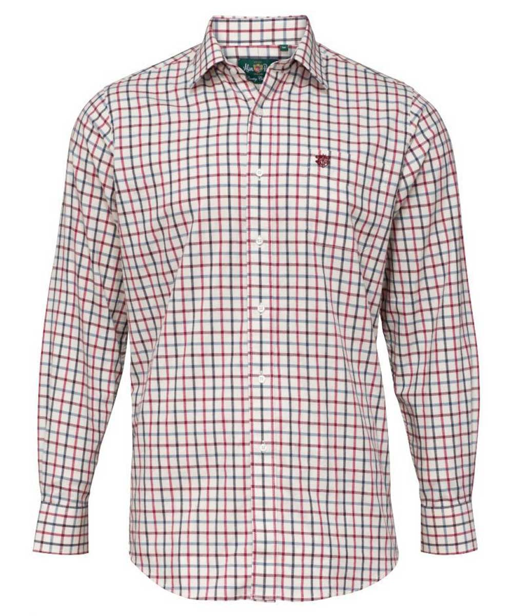 ALAN PAINE - Mens Ilkley Country Check Shirt - Country Red