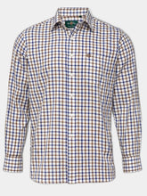 Load image into Gallery viewer, ALAN PAINE Ilkley Mens Country Check Shooting Shirt - Blue &amp; Brown
