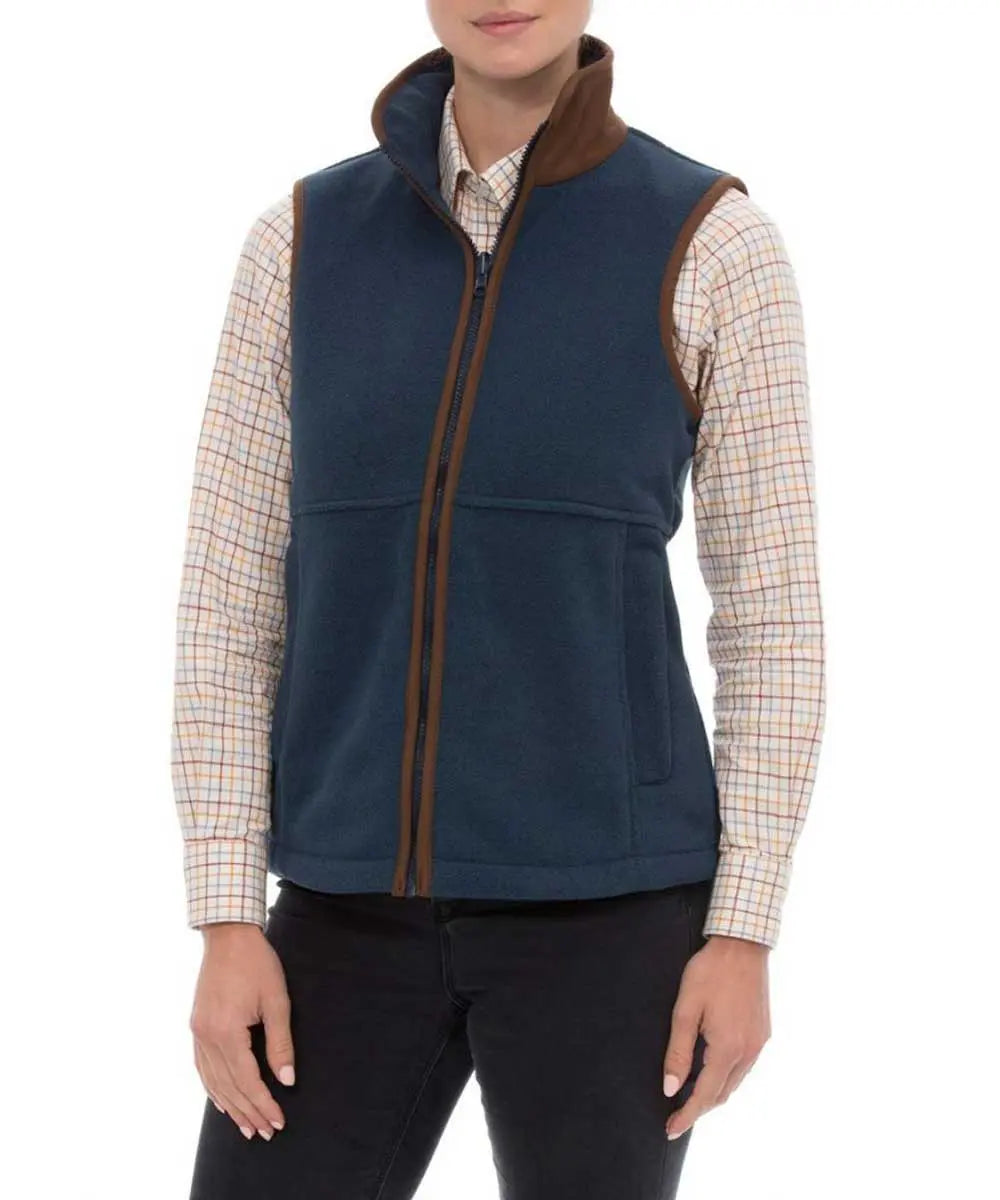 ALAN PAINE - Ladies Aylsham Fleece Gilet - Blue Steel