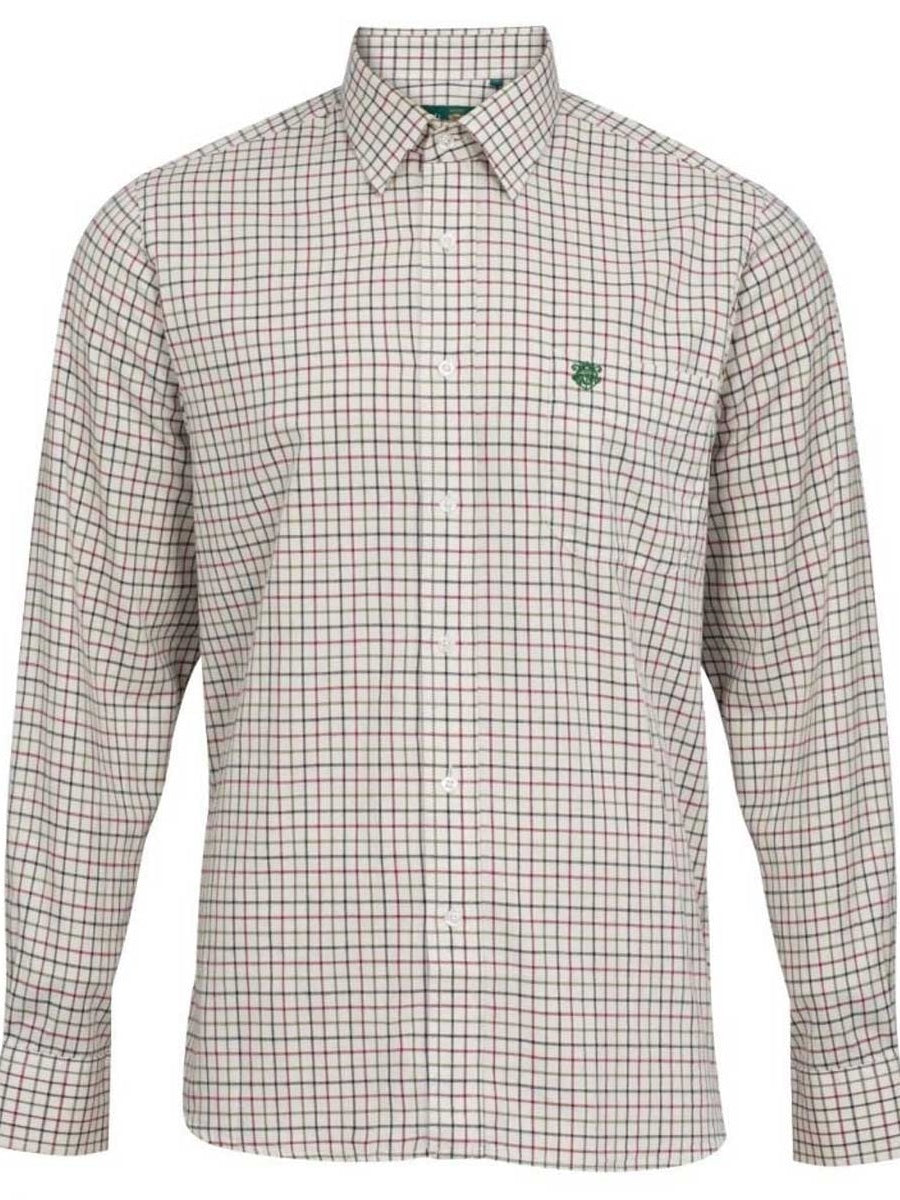 ALAN PAINE - Mens Aylesbury Country Check Shirt - Red