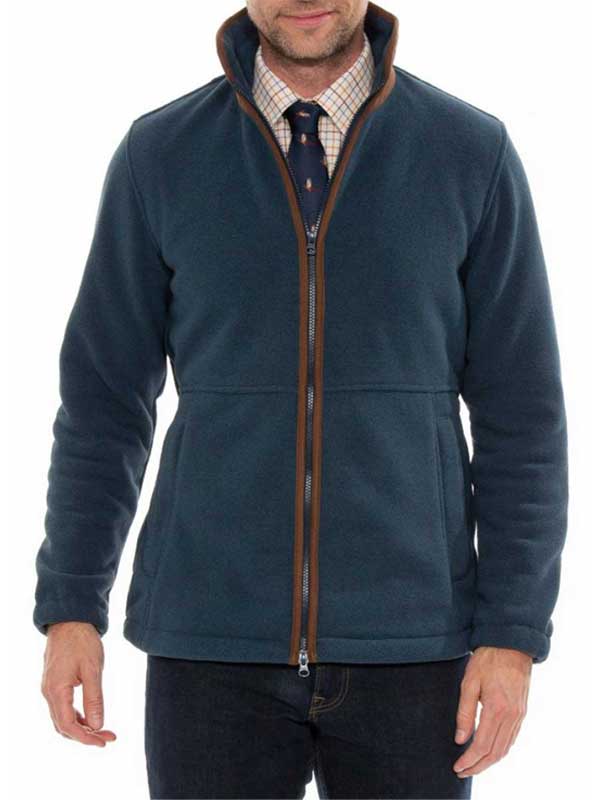 ALAN PAINE - Mens Aylsham Fleece Jacket - Blue Steel