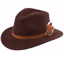 Load image into Gallery viewer, ALAN PAINE - Richmond Fedora Hat - Brown

