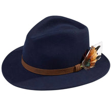Load image into Gallery viewer, ALAN PAINE - Richmond Fedora Hat - Navy
