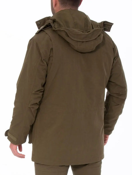 ALAN PAINE Dunswell Mens Waterproof Shooting Coat - Olive Alan Paine