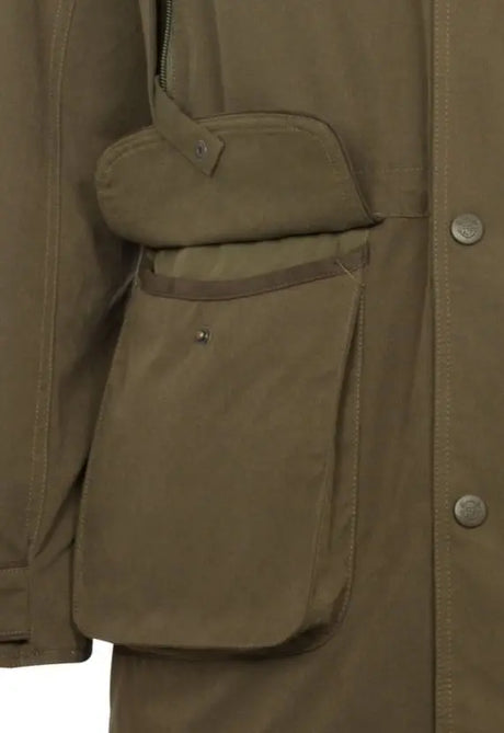 ALAN PAINE Dunswell Mens Waterproof Shooting Coat - Olive Alan Paine