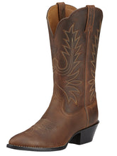 Load image into Gallery viewer, ARIAT Boots - Womens Heritage Western R Toe Cowgirl - Distressed Brown
