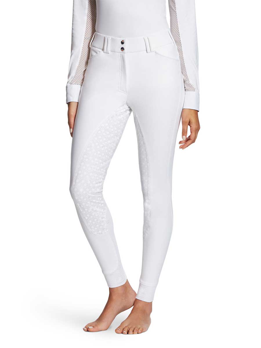 ARIAT Breeches - Womens Tri Factor Grip FS - White