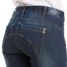 Load image into Gallery viewer, ARIAT Halo Denim Riding Breeches – Womens Full Seat - Marine Blue
