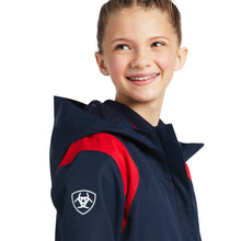 Load image into Gallery viewer, ARIAT Kids Spectator Waterproof Jacket - Team Navy
