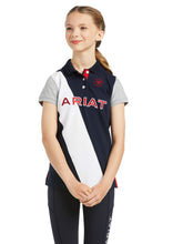 Load image into Gallery viewer, ARIAT Kids Taryn Button Polo Shirt - Team Navy
