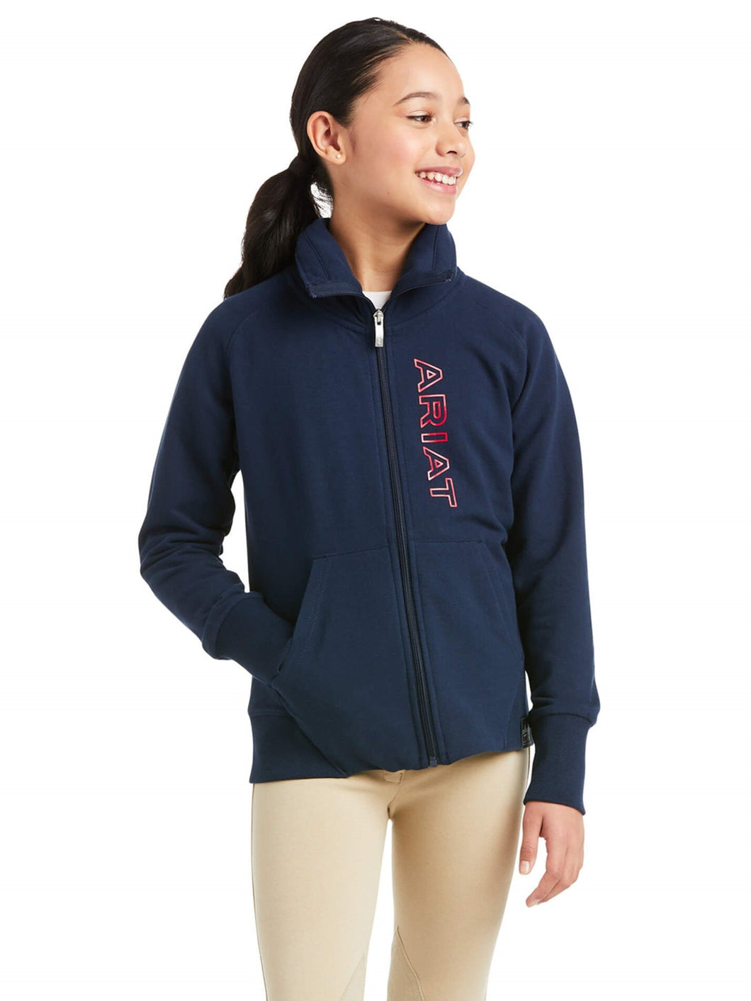40% OFF - ARIAT Kids Team Logo Full Zip Sweatshirt - Team Navy - Size: XL (Age 14)