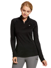 Load image into Gallery viewer, ARIAT Sunstopper 2.0 1/4 Zip Baselayer - Womens - Black
