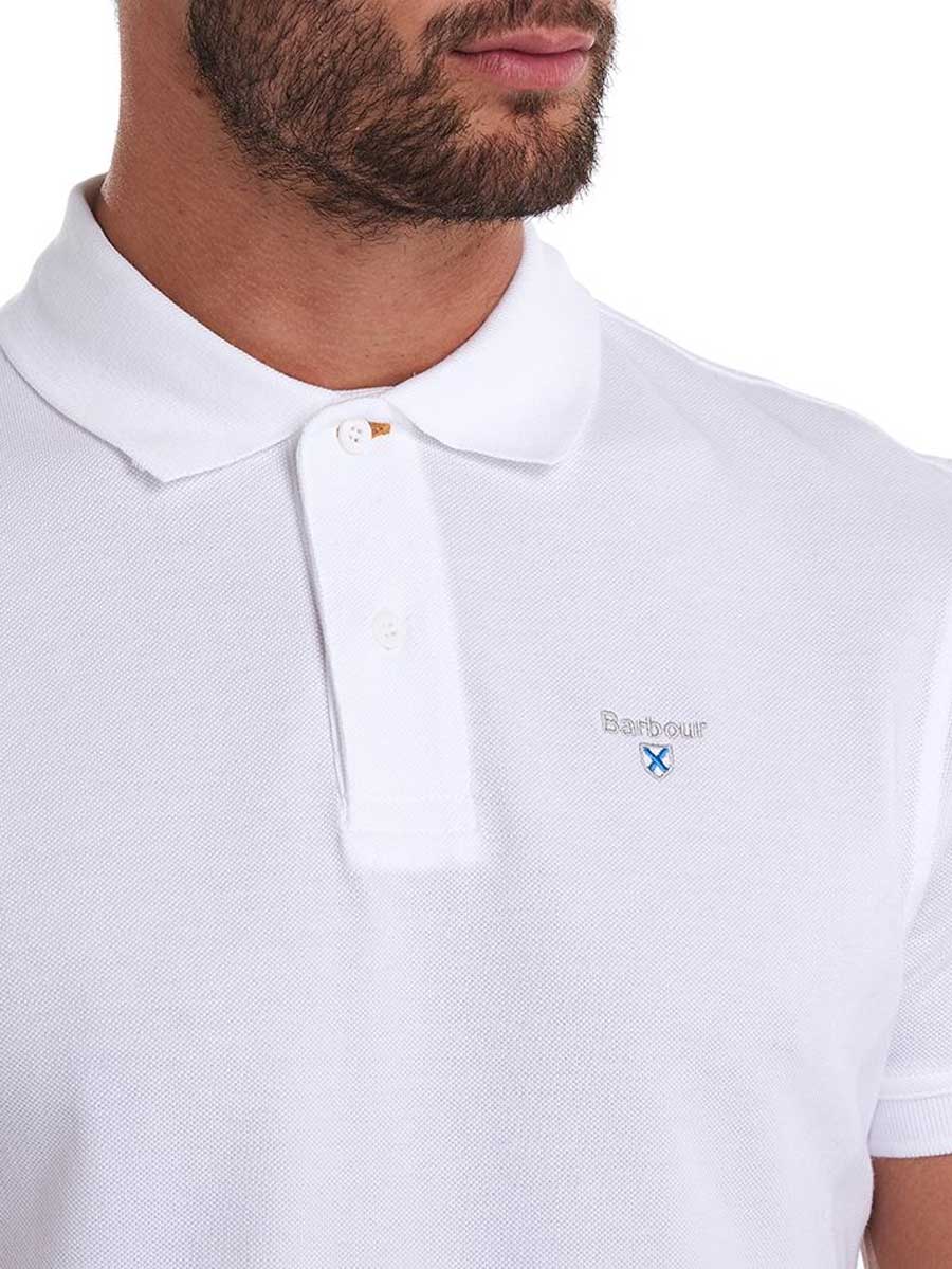 BARBOUR Mens Sports Polo - White