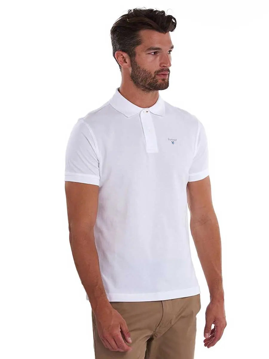 BARBOUR Mens Sports Polo - White
