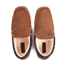 Load image into Gallery viewer, BARBOUR Slippers - Mens Monty Moccasin - Camel Suede
