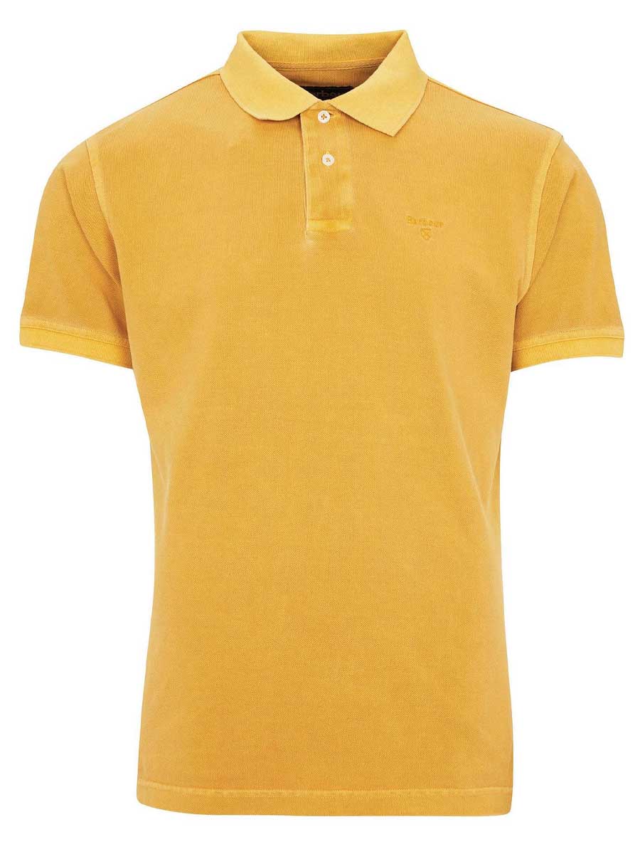 BARBOUR Washed Sports Polo Shirt - Mustard