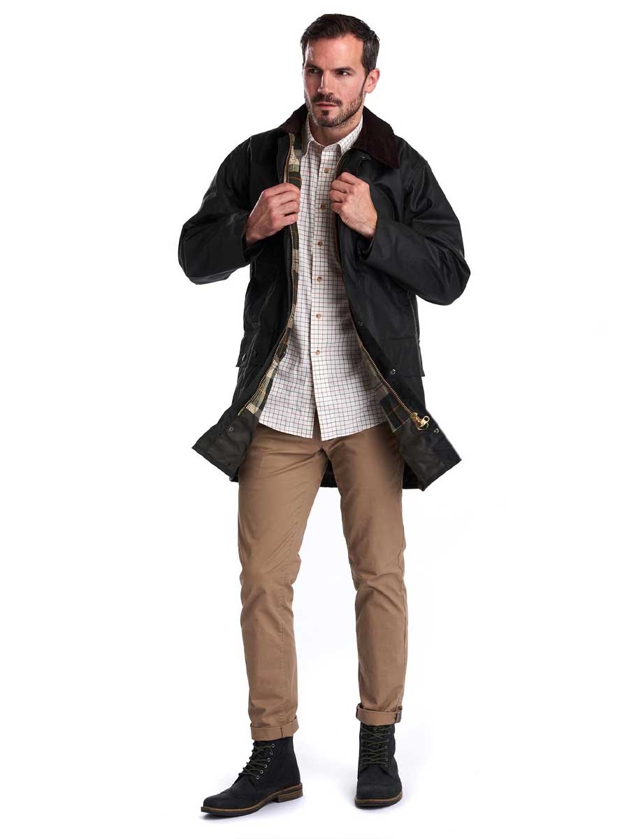 BARBOUR Border Wax Jacket - Mens - Sage – A Farley Country Attire