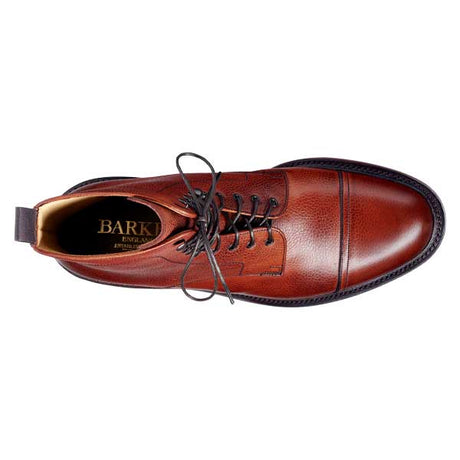 BARKER Donegal Boots - Mens Toe Cap - Antique Rosewood Calf