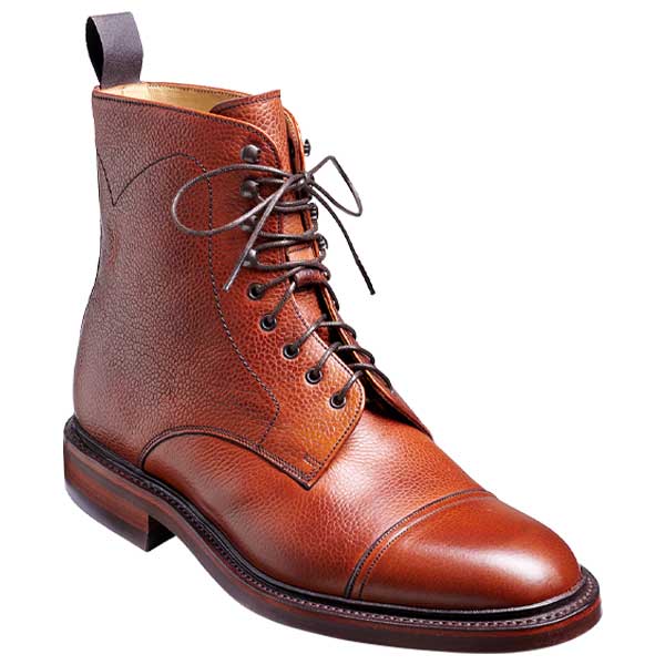 BARKER Donegal Boots - Mens Toe Cap - Antique Rosewood Calf