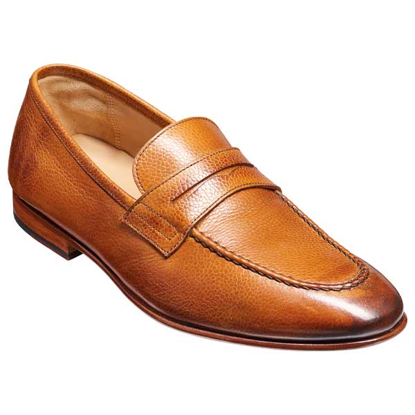 BARKER Ledley Shoes – Mens Moccasins – Cedar Grain
