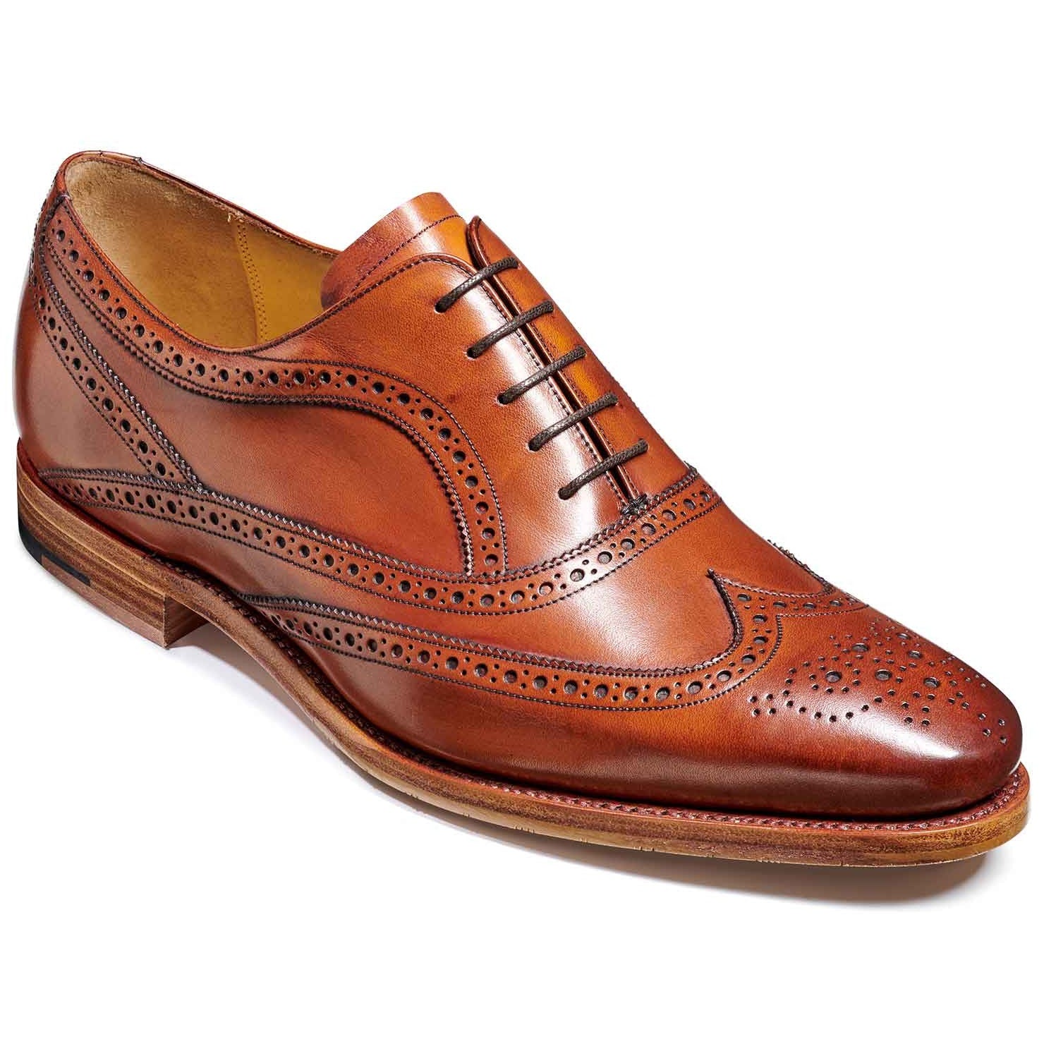 BARKER Turing Shoes – Mens Oxford Brogue Shoes – Antique Rosewood Calf