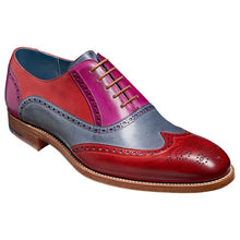 Load image into Gallery viewer, BARKER-Valiant-Shoes-–-Mens-Brogues-–-Red,-Grey-&amp;-Purple-Hand-Painted

