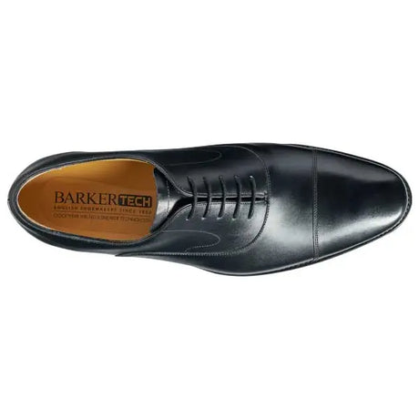 BARKER Wright Shoes - Mens Oxford Style Shoes - Black Calf