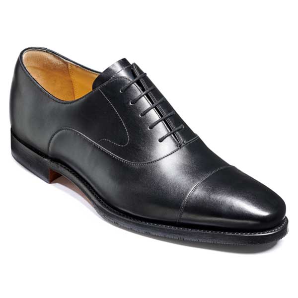 BARKER Wright Shoes - Mens Oxford Style Shoes - Black Calf