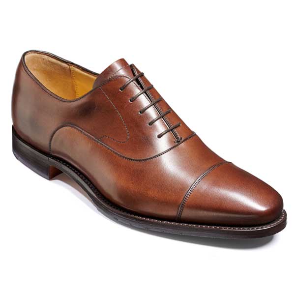 BARKER Wright Shoes - Mens Oxford Style Shoes - Walnut Calf