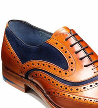 Load image into Gallery viewer, BARKER McClean Shoes - Mens Brogue - Cedar Calf &amp; Blue Suede
