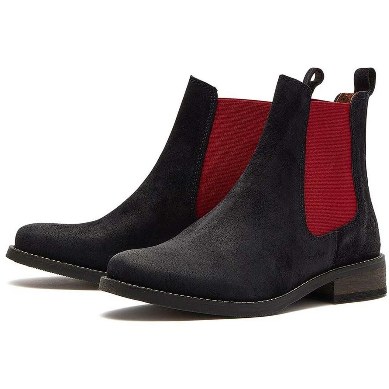 CHATHAM Ladies Arlington Suede Chelsea Boots - Navy