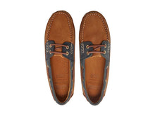 Load image into Gallery viewer, CHATHAM Ladies Cromer Driving Moccasins - Tan/Navy
