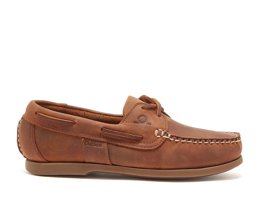 CHATHAM Ladies Java G2 Leather Sustainable Deck Shoes - Walnut