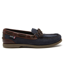 Load image into Gallery viewer, CHATHAM Ladies Olivia G2 Slip-On Deck Shoes - Navy/Seahorse
