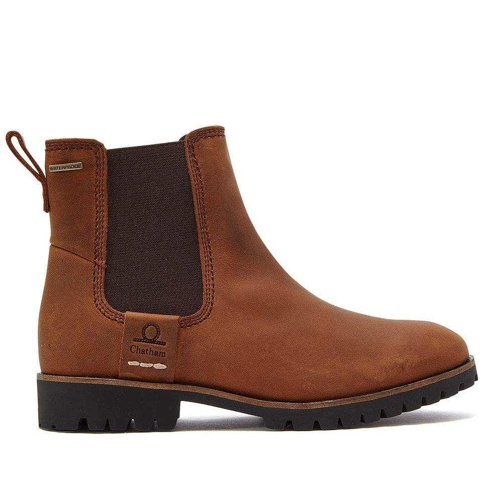 CHATHAM Ladies Olympia Chelsea Boots - Walnut