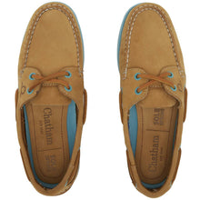 Load image into Gallery viewer, CHATHAM Ladies Pippa II G2 Leather Boat Shoes - Tan/Turquoise

