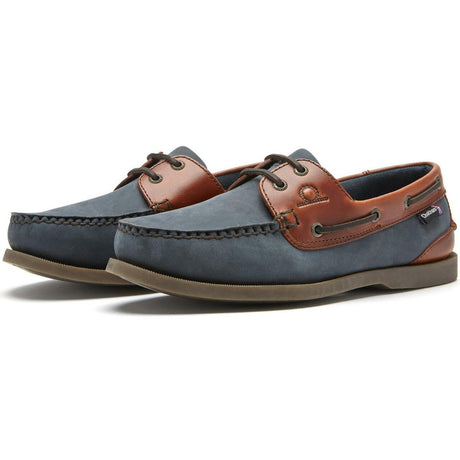 CHATHAM Mens Bermuda II G2 Leather Boat Shoes - Navy/Seahorse Chatham